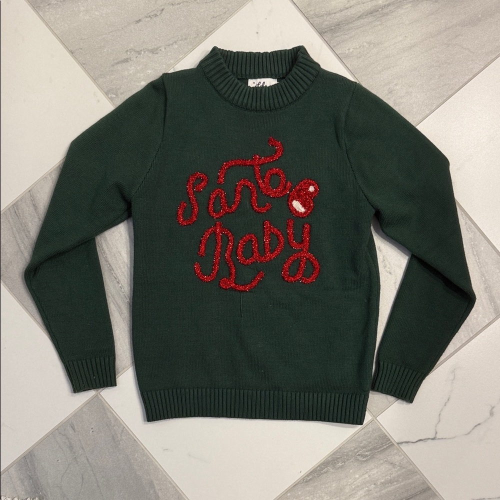Lola + The Boys Festive Green Knit Sweater